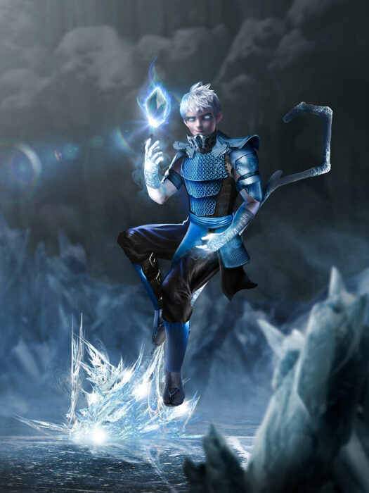 Arte digital de Sandevil mezclando a Jack Frost y Sub Zero