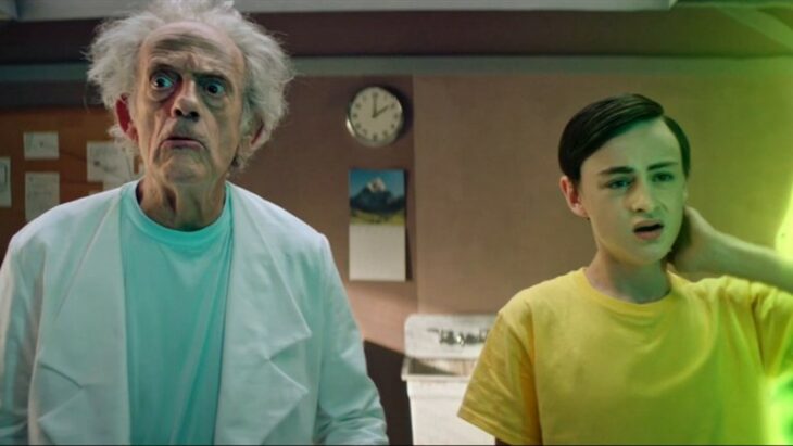 Christopher Lloyd y Jaeden Lieberher en la versión live action de Rick and Morty