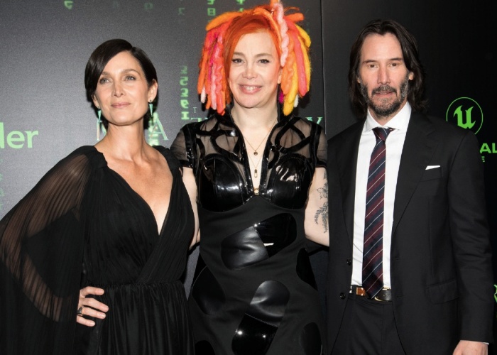 Lana Wachowski, Carrie-Anne Moss, Keanu Reeves