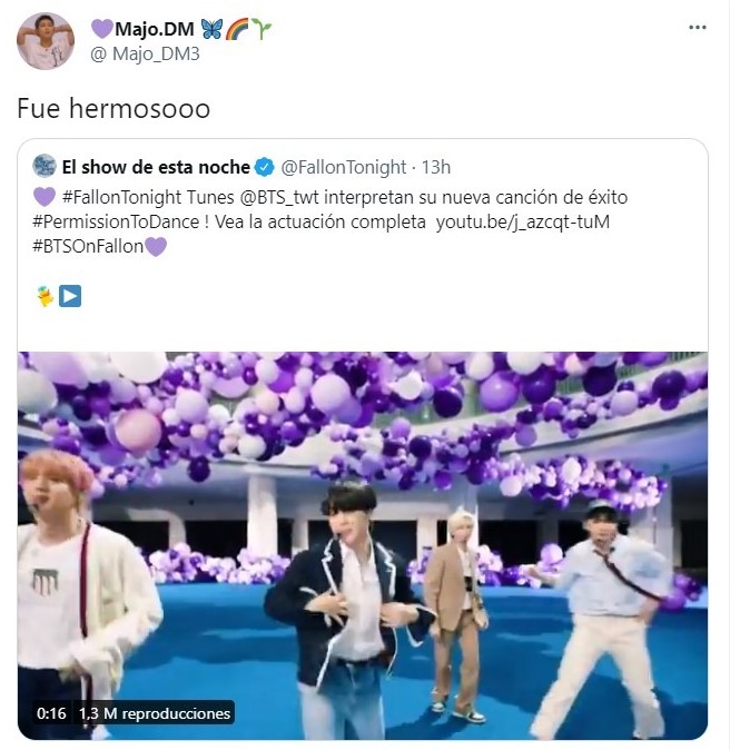 Tuit sobre BTS presenta Permission to dance y hace vibrar a internet