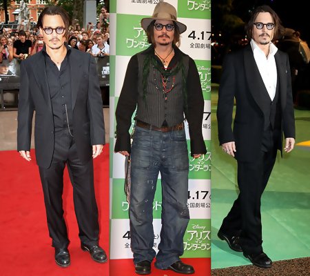 Johnny Depp usando sus botas características