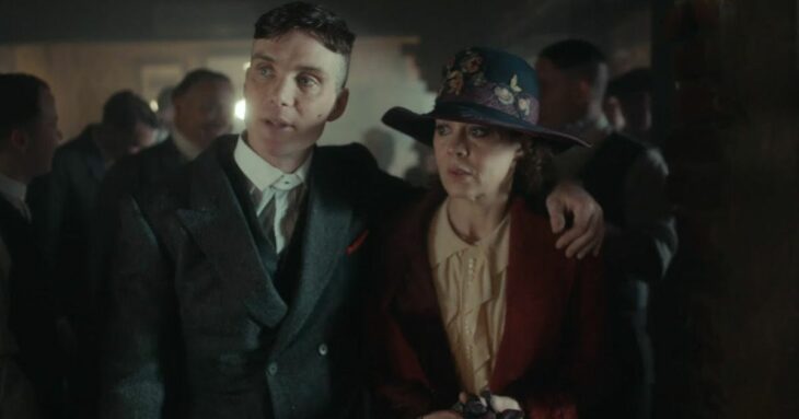 Helen McCrory y Cillian Murphy en la serie Peaky Blinders