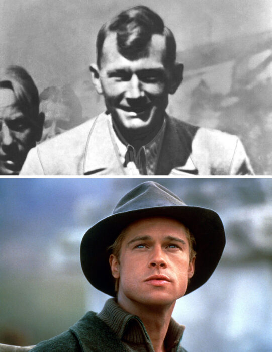 Heinrich Harrer interpretado por Brad Pitt
