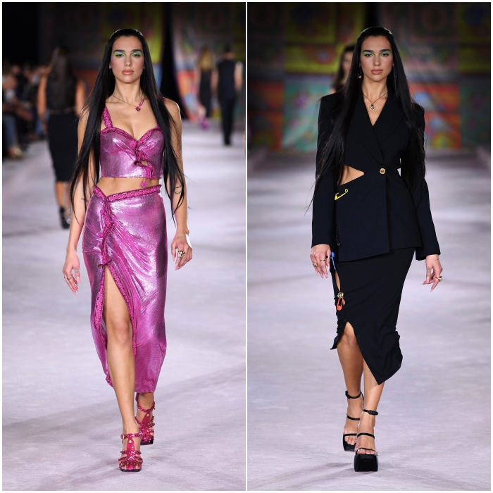 dua lipa modela para versace