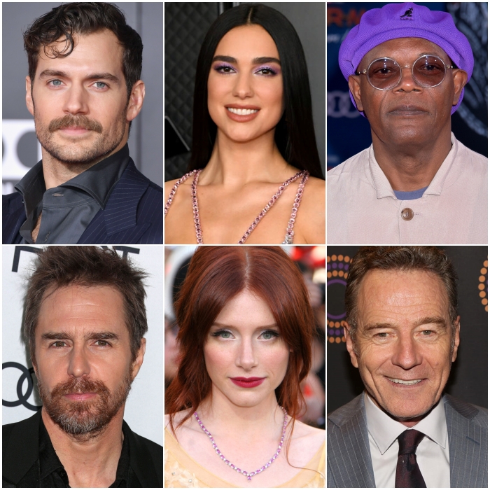 Henry Cavill, Dua Lipa, Samuel L. Jackson, Sam Rockwell, Bryce Dallas Howard, Bryan Cranston