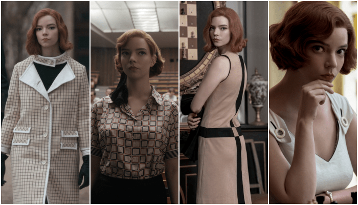 vestuario en gambito de dama, the queen's gambit