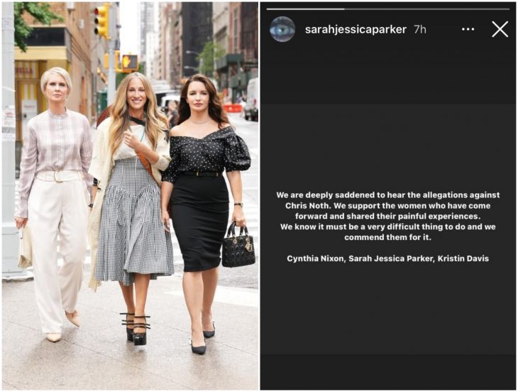 Escena de Sex and the City; Reparto de ‘Sex and the City’ responde a las acusaciones en contra de Chris Noth