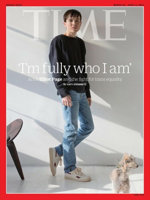 Elliot Page en la portada de la revista Time; Elliot Page protagoniza su primera portada como hombre en la revista 'Time'