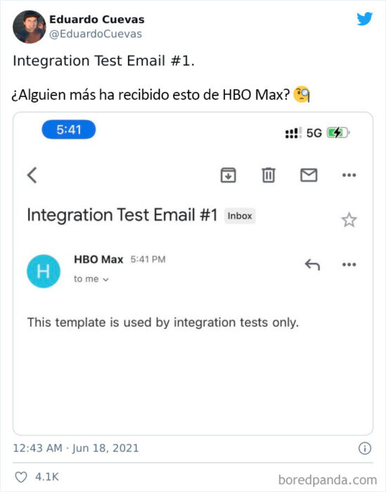 correo erróneo de Personas comparten experiencias laborales para animar a un becario de HBO Max
