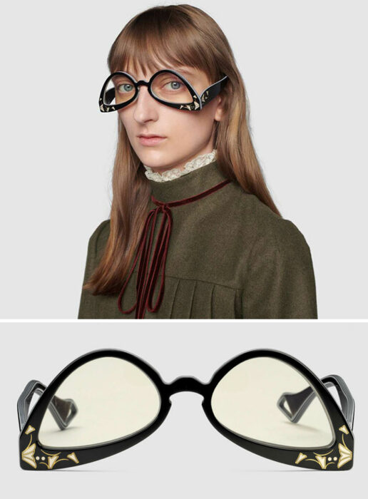 Lentes con diseño abstracto
