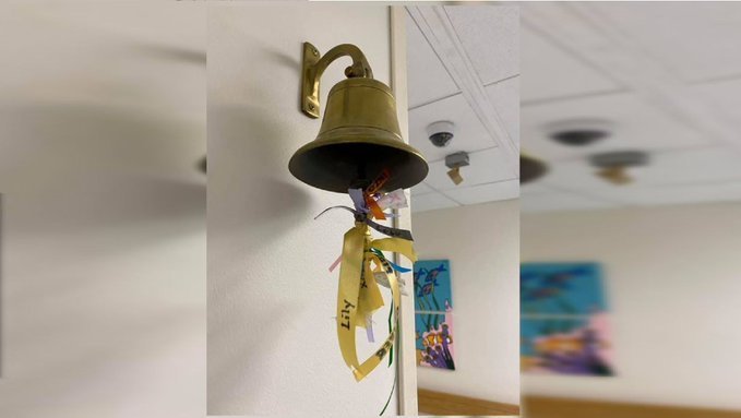 Campana de la vida que tocan los pacientes que ganan batalla contra cáncer 