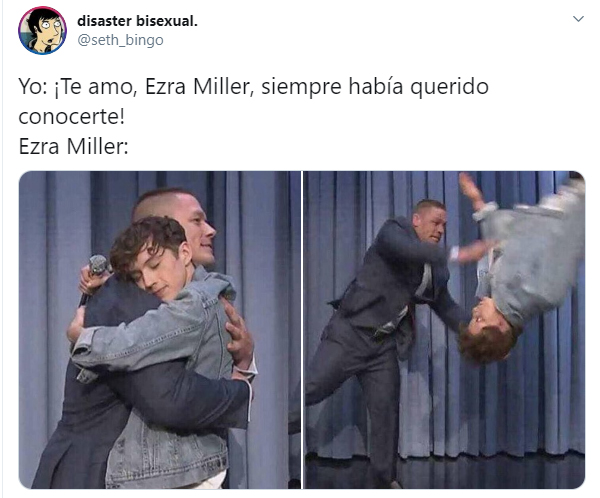 Comentarios en Twitter sobre Ezra Miller ahorcando a una fan