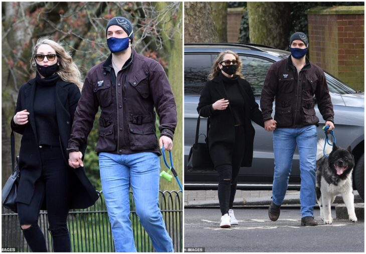 Henry Cavill paseando junto a una chica en Londres