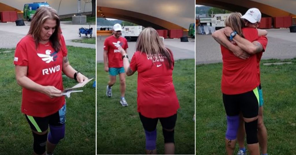 Madre e hijo en un maratón; Hijo sorprende a mamá biológica en un maratón después de 35 años