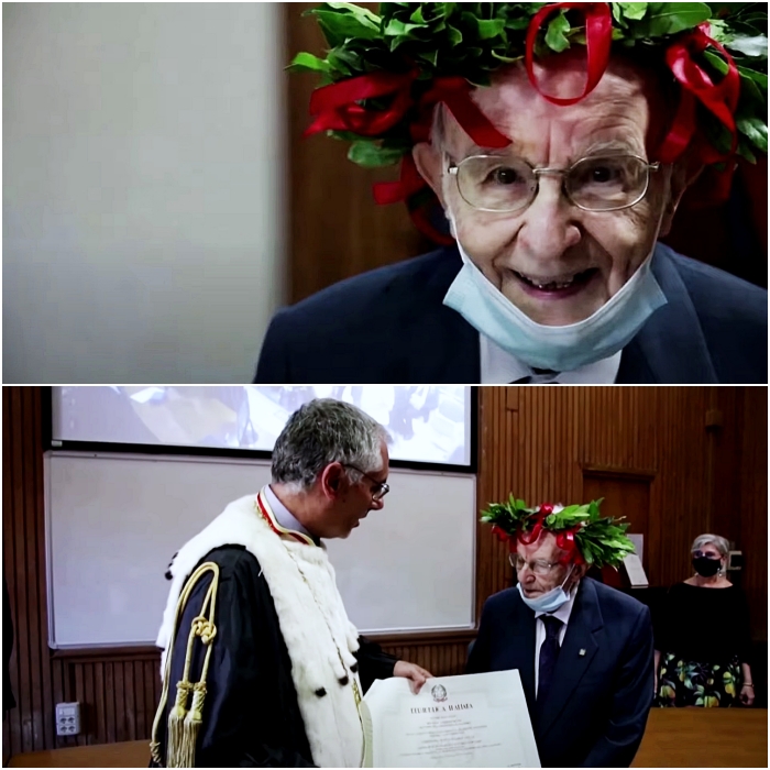 Giuseppe Paternò, abuelito de 96 años graduado de la Universidad de Palermo
