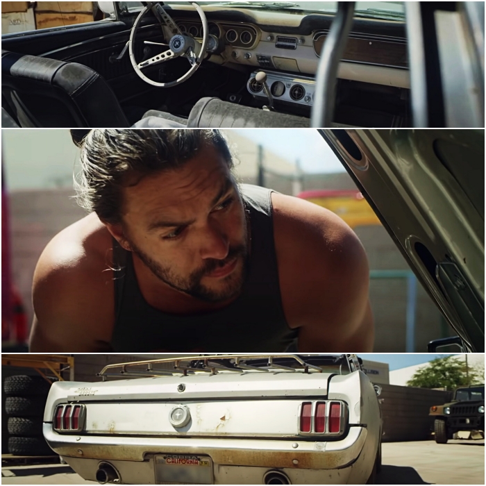 jason momoa arregla el primer auto de su esposa