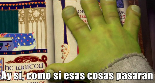 Sherk cerrando un libro