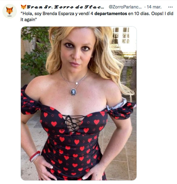 meme de Britney Spears sobre cuántos depas has vendido 