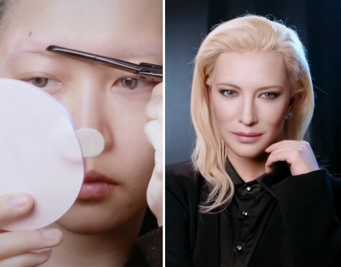 Cate Blanchett; Maquillista se transforma en celebridades y te hará sentir que ves doble