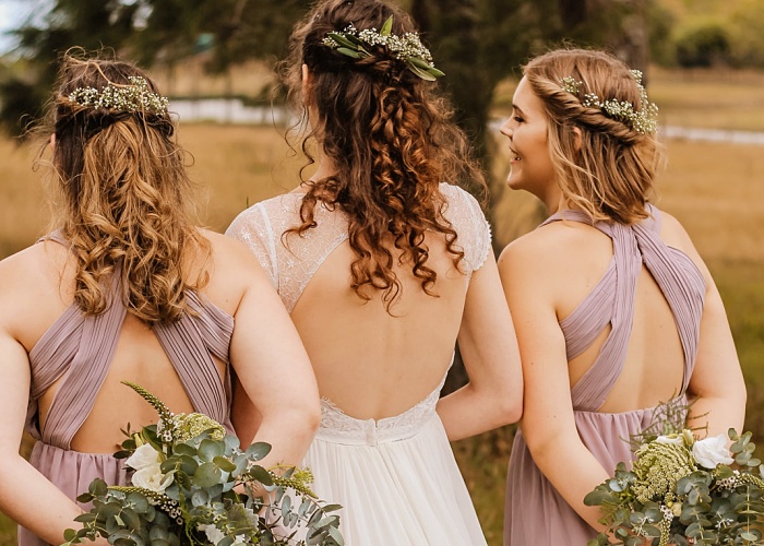 damas de honor en una boda