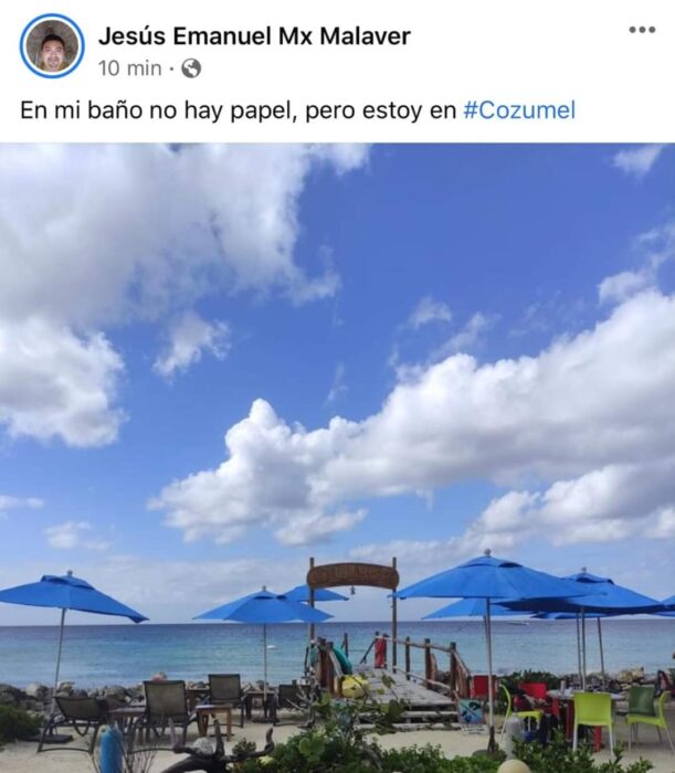 Chica de viaje en Cozumel; Mexicanos están compartiendo fotos de sus viajes con ingeniosas rimas