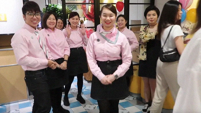 Personal del restaurante McDonald's de Hong Kong