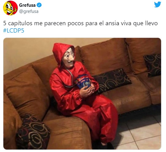 Reacciones de twitter sobre la última temporada de la casa de papel