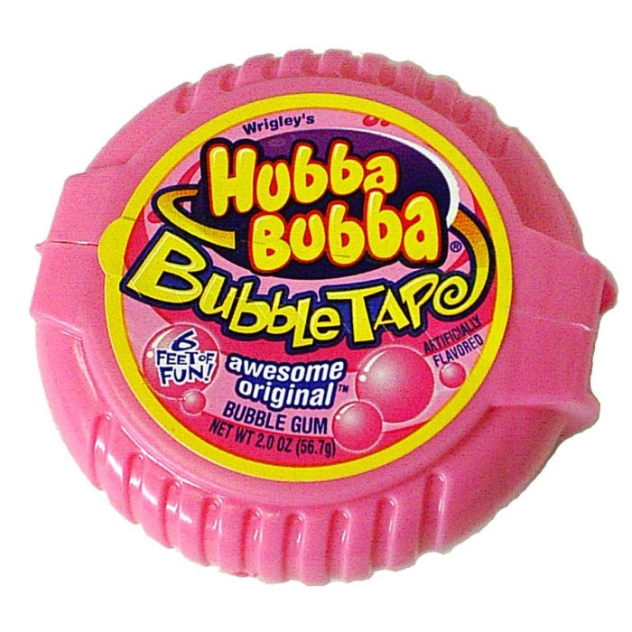 Estuche de hubba bubba con chicle