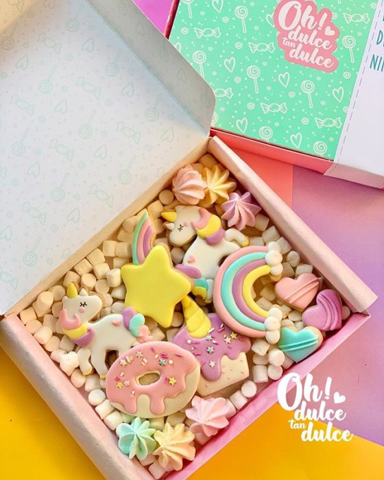 Galleta creada por Amaranta Leal V.  inspirada en unicornios