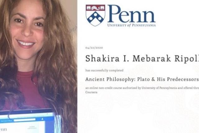 Shakira se gradúa de literatura
