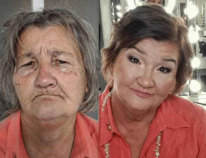 Abuelita de 70 años tiene cambio de look