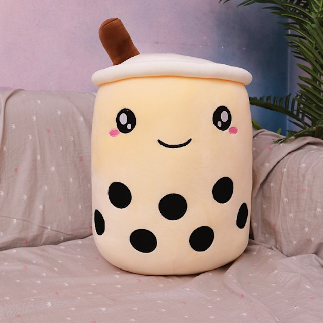 Almohada en forma de vaso de café con leche