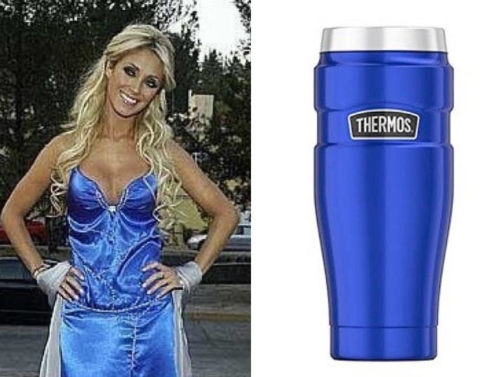 Hilo de Twitter en el que comparan a Mia Colucci con varios termos de colores