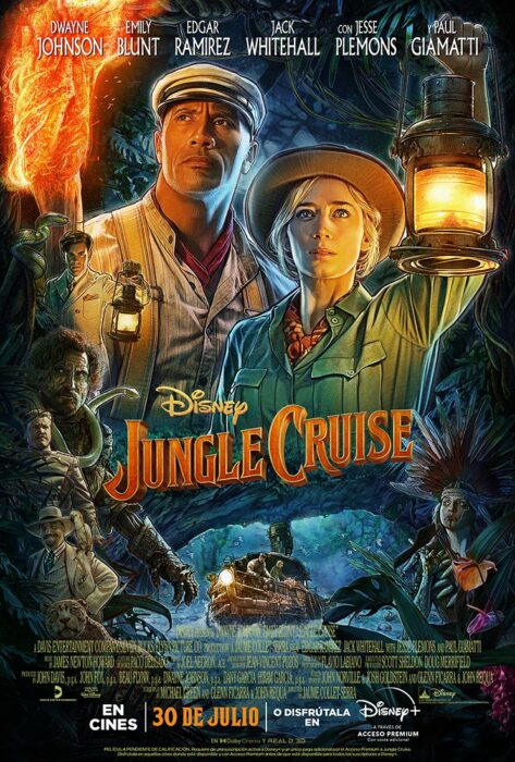 Póster oficial de la película Jungle Cruise; Hay nuevo tráiler de 'Jungle Cruise' con Dwayne Johnson y Emily Blunt