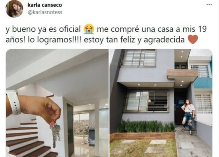 Tuit de compra de casa; Esta youtuber se hizo viral por comprarse la casa de sus sueños