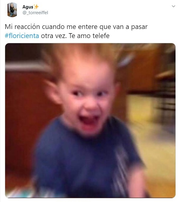 Tuit sobre el regreso de Floricienta a la televisión