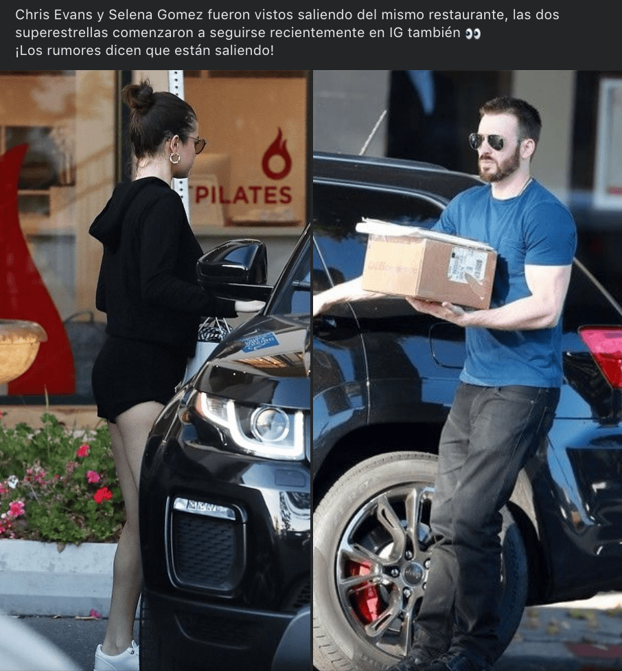Selena Gomez y Chris Evans